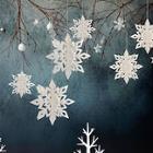 Shein 3d Snowflake Hanging Decorative Pendant 6pcs