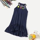 Shein Toddler Girls Fringe Detail Ruffle Hem Dress