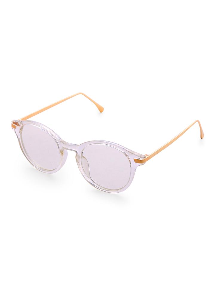 Shein White Frame Clear Lens Glasses