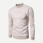 Shein Men Letter Embroidery Plain Sweatshirt