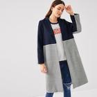 Shein Cut And Sew Pocket Side Coat