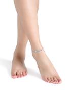 Shein Silver Faux Pearl Detail Anklet