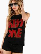 Shein Low Side Kiss Me Graphic Muscle Tee