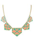 Shein Colord Enamel Geometic Statement Necklace