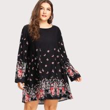 Shein Plus Botanical Print Dress