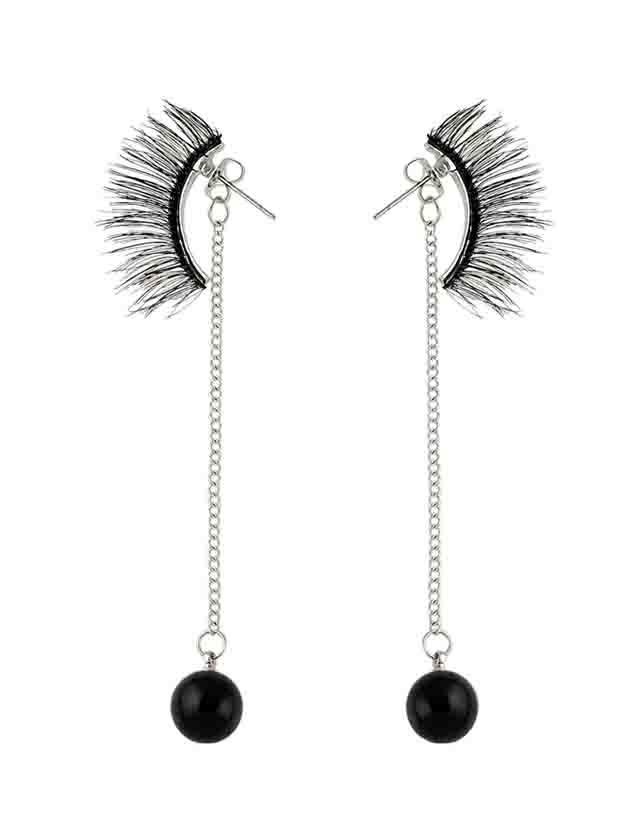 Shein Silver Ethnic Style Imitation Pearl Long Chain Earrings