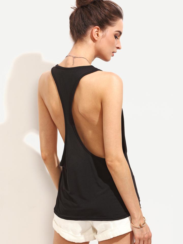 Shein Drop Armhole Racerback Tank Top