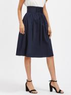 Shein Lace Up Corset Flare Skirt