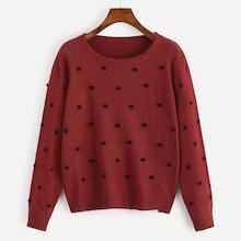 Shein Pom Pom Detail Jumper