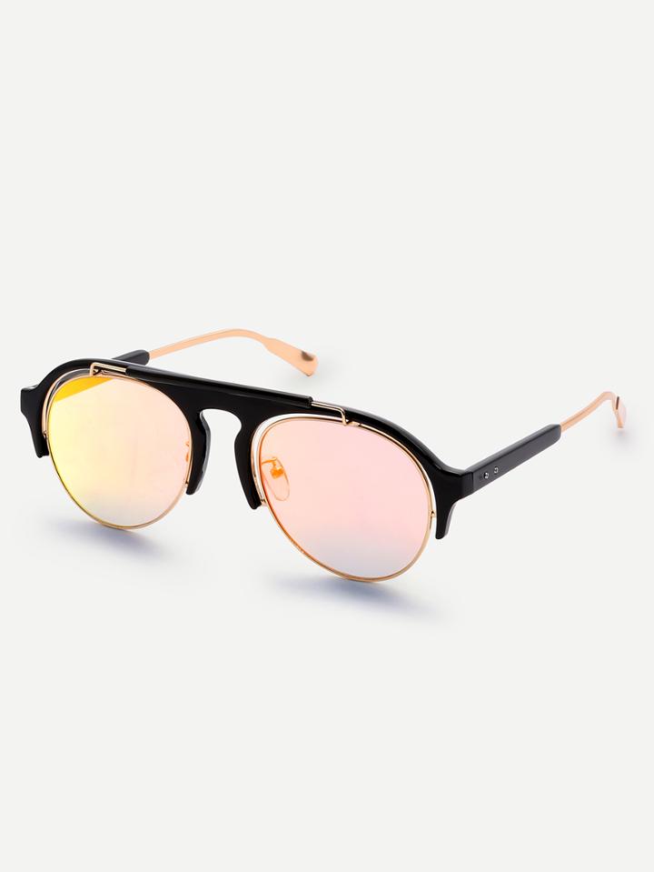 Shein Vintage Metallic Frame Sunglasses