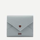 Shein Heart & Letter Embroidered Pu Purse