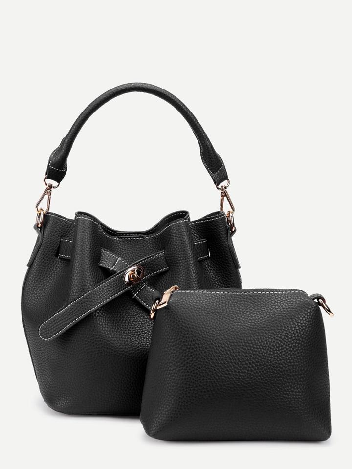Shein Pu Shoulder Bag With Pouch 2pc