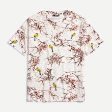 Shein Men Bird And Botanical Print Tee