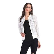 Shein Cut Out Floral Pattern Jacket