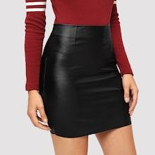 Shein Solid Denim Skirt