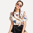 Shein Rope Print T-shirt