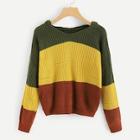 Shein Plus Color Block Hooded Jumper
