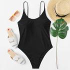 Shein Plus Plain Cami Swimsuit