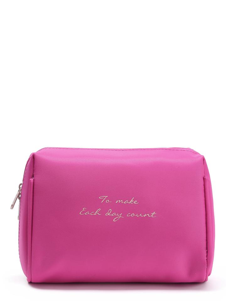 Shein Slogan Print Cosmetic Case