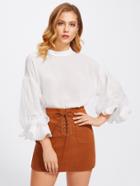 Shein Exaggerated Bishop Sleeve Drop Shoulder Blouse