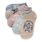 Shein Slogan Print Invisible Socks 5 Pairs