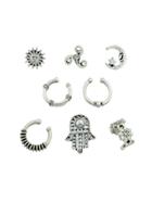 Shein At-silver Boho Chic Circle Ear Cuff Cartilage Women Clip Earrings