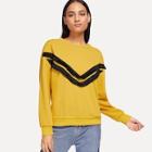 Shein Contrast Fringe Sweatshirt