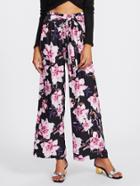 Shein Ruffle Tie Waist Floral Print Palazzo Pants