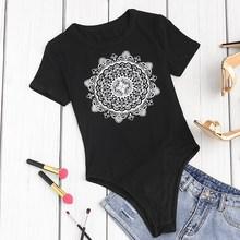 Shein Mandala Print Tee Bodysuit