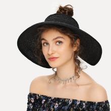 Shein Roll Up Straw Visor Hat