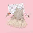Shein Toddler Girls Contrast Lace And Mesh Dress
