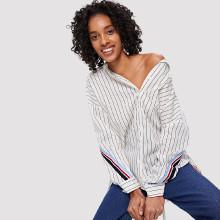 Shein Drop Shoulder High Low Shirt