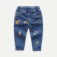Shein Toddler Boys Letter Embroidery Jeans