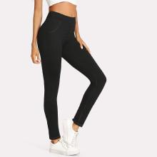 Shein Contrast Stitch Detail Leggings