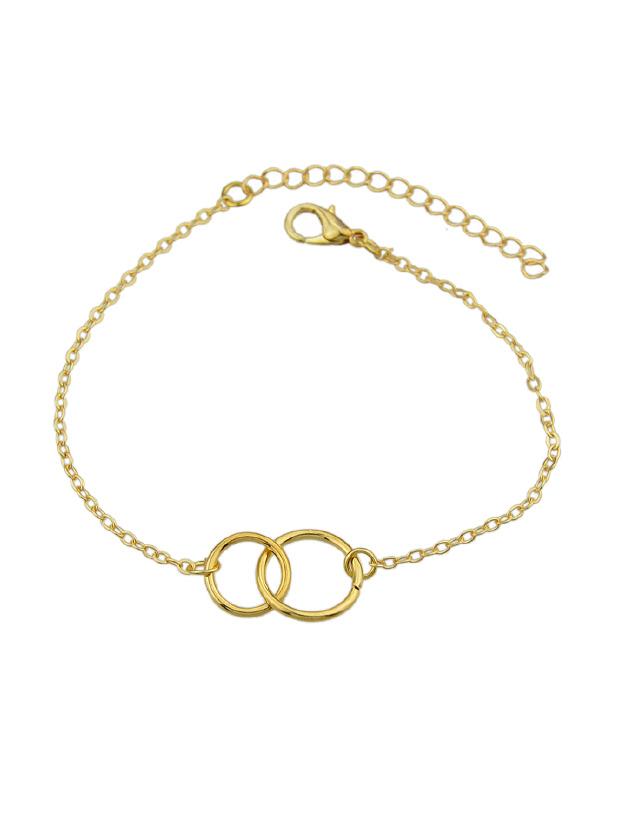 Shein Gold Simple Two Circle Bracelets