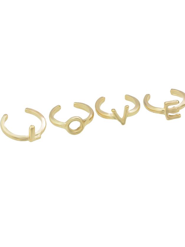 Shein Gold Color Midi Fingers Ring Set For Ladies