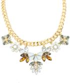 Shein Gold Gemstone Chain Necklace