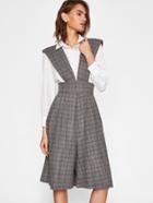 Shein Tartan Plaid Wide Leg Jumpsuit