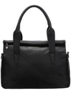 Shein Black Double Zipper Pu Bag