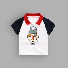 Shein Boys Cartoon Print Polo Shirt