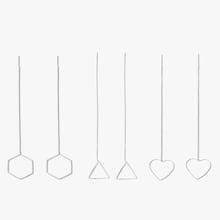 Shein Open Geometric Drop Earrings Set 3pairs