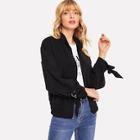 Shein Mock Neck Zipper Up Jacket