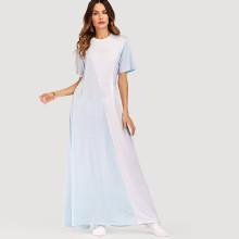 Shein Contrast Panel Tee Dress