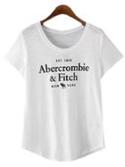 Shein White Short Sleeve Letter Elk Printed T-shirt