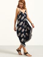Shein Multicolor Print Spaghetti Strap Backless Wide Leg Jumpsuit