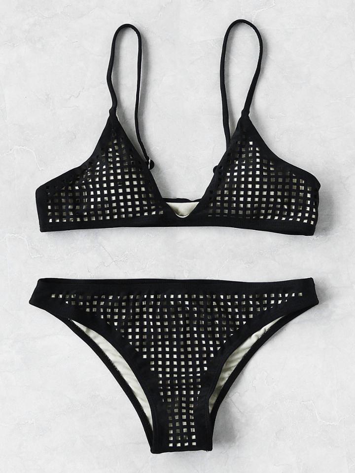 Shein Hollow Out Design Bikini Set