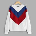 Shein Color Block Tunic Sweatshirt