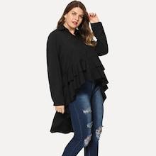 Shein Plus Layered Fishtail Shirt