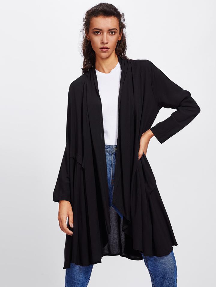 Shein Waterfall Collar Coat