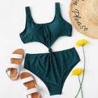 Shein Plus Knot Cut-out Swimsuit